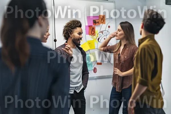 צוות של אנשי מקצוע משתפים פעולה ופותרים ביחד. אינטראקציה, אומנות, כֵּיף