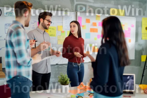 עמיתים מסיעור מוחות במהלך פגישת צוות לא רשמית. גִ\'ינס, שיתוף, קהילה