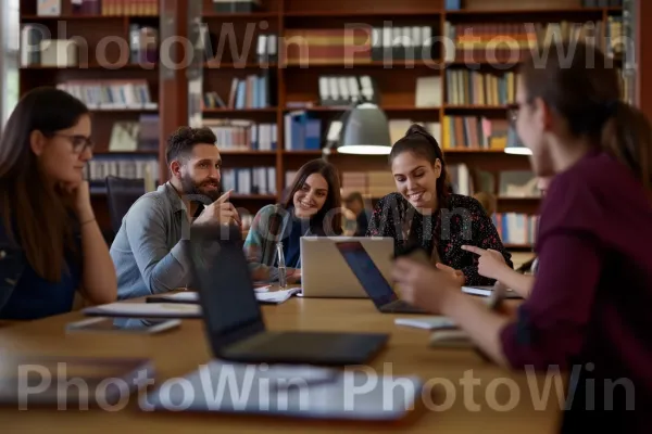 צוות מקצועי העוסק בשיחה מונפשת בהפסקה. כּוֹנָנִית, סֵפֶר, בן אנוש