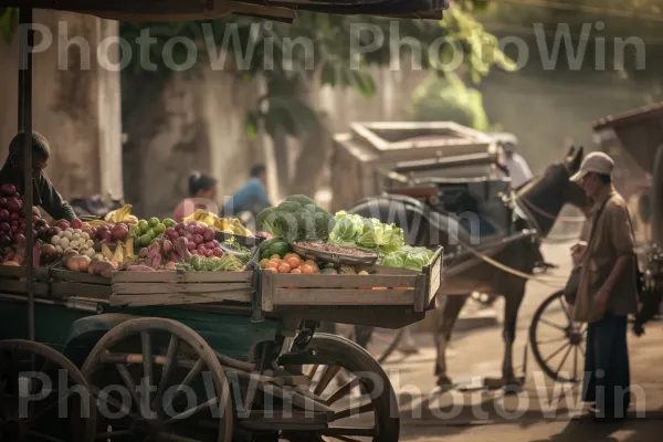 תמונה עם מזג אוויר המציגה רוכל רחוב מהתקופה הוויקטוריאנית שמוכר תוצרת. מזון, אֵיבָר, בן אנוש