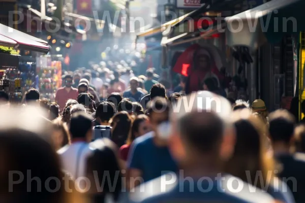 חיים עירוניים תוססים שנלכדו בתמונת הרחוב התוססת הזו. מטרופולין, אירוע, הולכי רגל