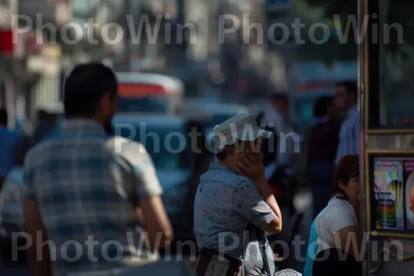 הצצה גלויה לאנשים שקועים בשגרת יומם ברחוב. שְׁעוֹת הַיוֹם, מחווה, טיול