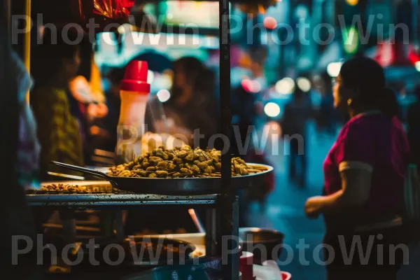 רוכלי אוכל רחוב מפתים הולכי רגל רעבים עם מעדנים ארומטיים. מרחב ציבורי, רוֹכֵל, עִיר