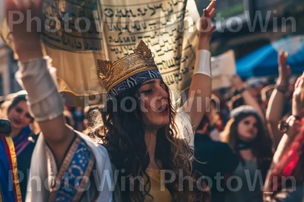 אסתר מצילה באומץ את עמה, משפיעה על ההיסטוריה, מהתנ\"ך. שְׁעוֹת הַיוֹם, כיסוי ראש, שַׂמֵחַ