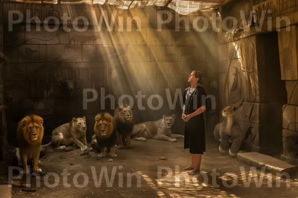 דניאל שרד את גוב האריות בשל אמונתו הבלתי מעורערת, מהתנ\"ך. טורף, עופר, חתולים גדולים